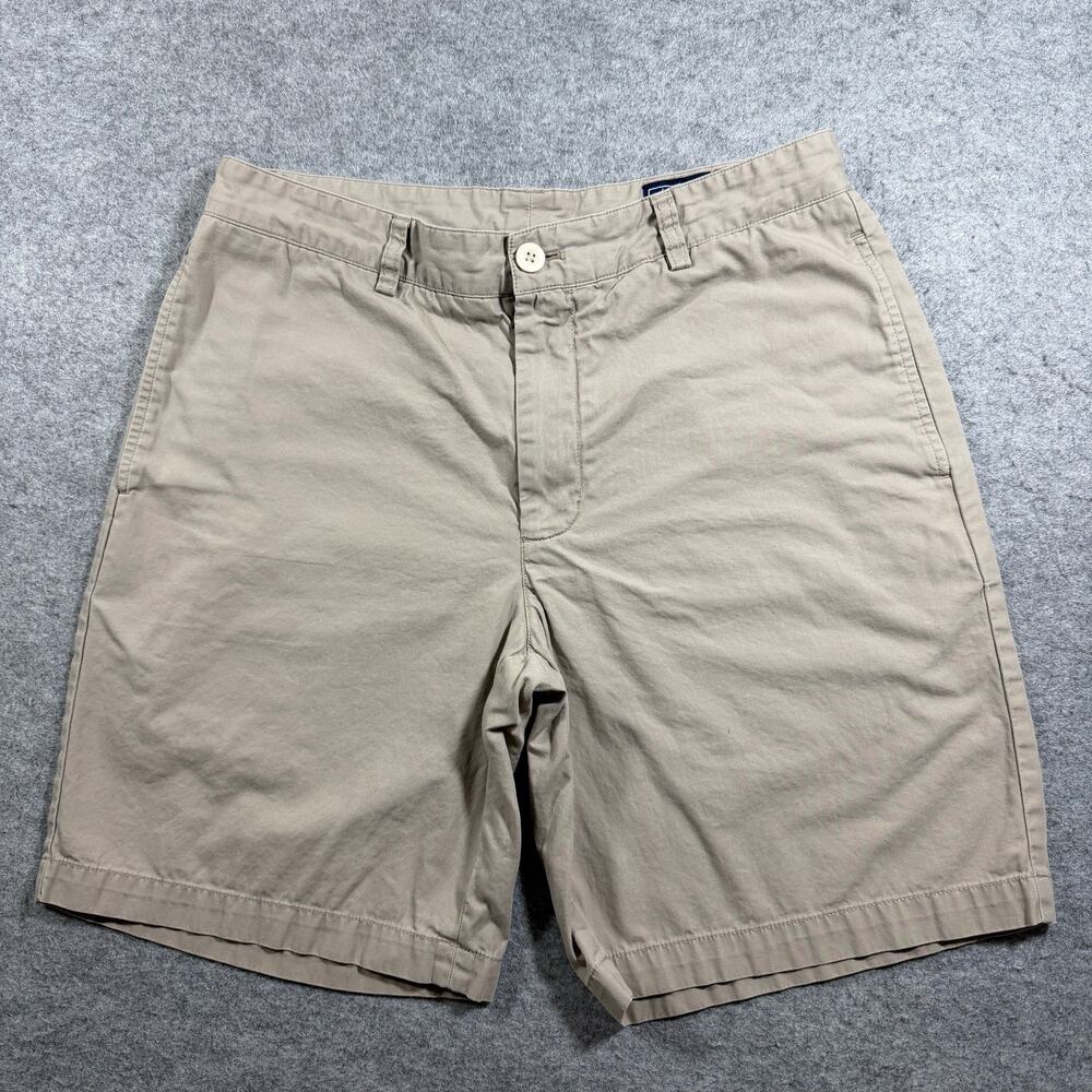 Vineyard Vines Club Shorts Mens 32 Khaki Flat Front Cotton Preppy Golf Summer